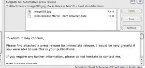 How not to email a press release
